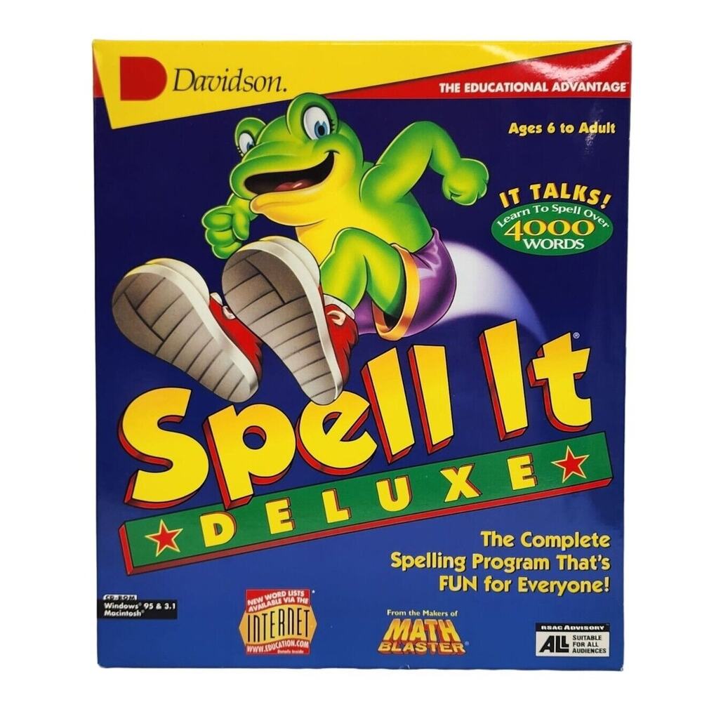 Davidson Spell It Deluxe PC CD-ROM 1997 Educational Spelling Software